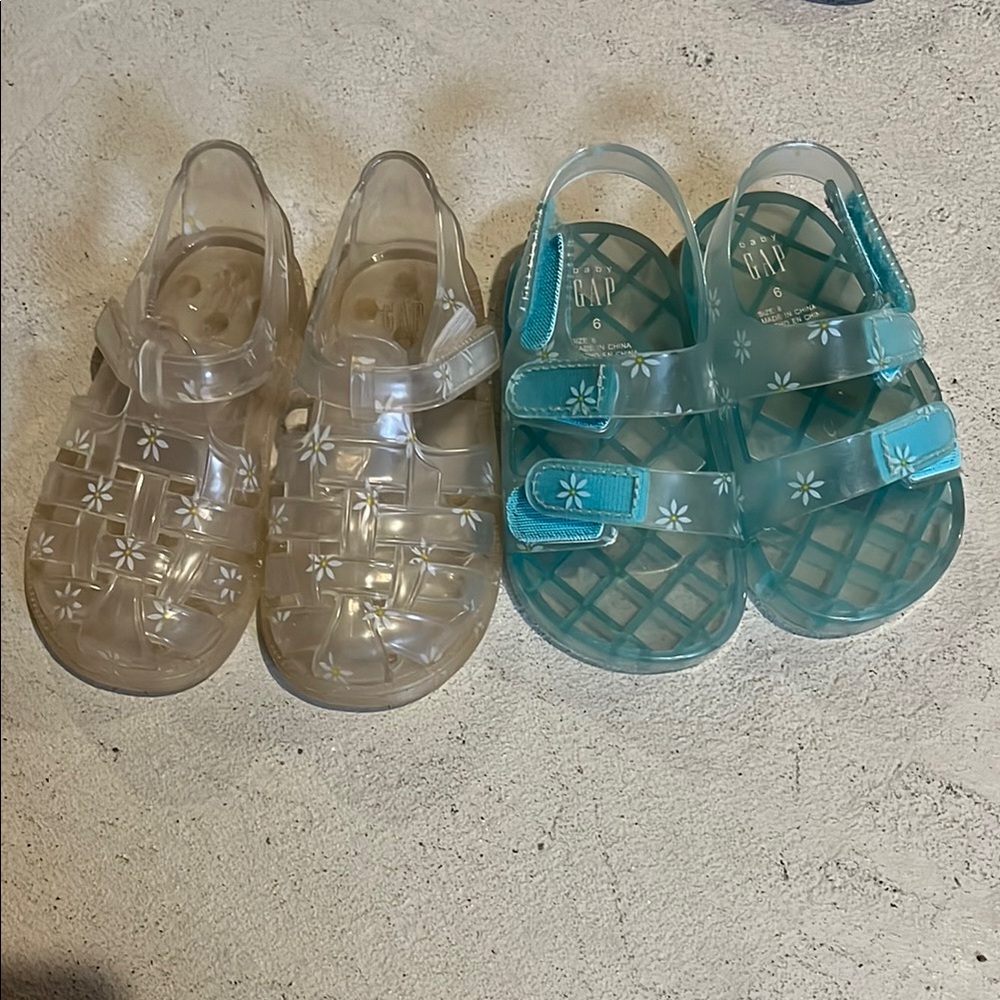Baby Gap Clear and Blue Sandals Set for Casual Wear